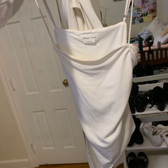 White Back Tie Body Suit (self tie in back) - Picture 6 of 6